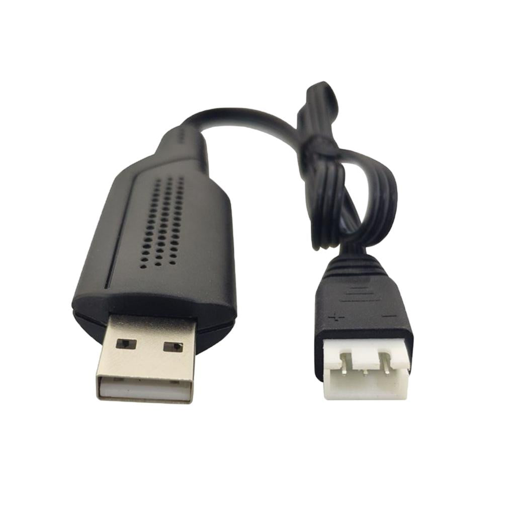 2xRC Drone 7.4V Battery Charge Charger Charging Cord Line USB Cable Black