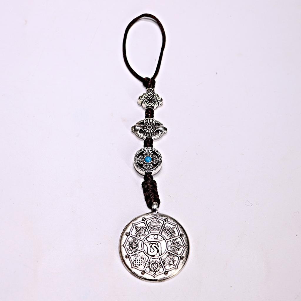 6xTibetan Shamans Buddhism Copper Mirror Amulet Pendant Necklace Hanging 43mm