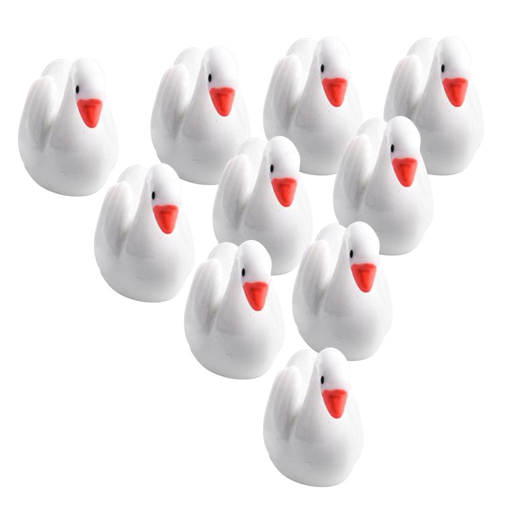 6xWhite Cygnus Lake Model Sculpture Set for Fairy Garden Dollhouse Decoration