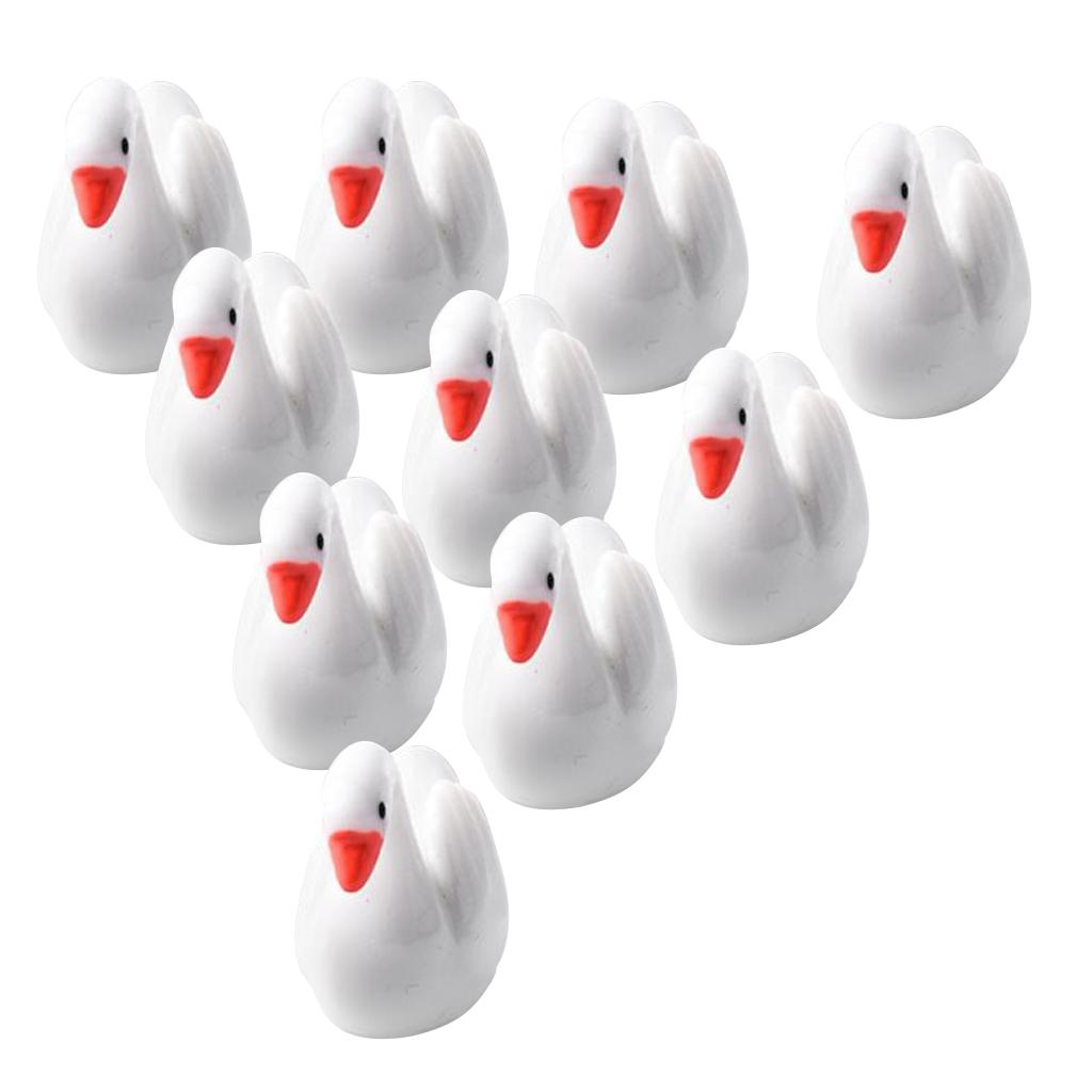 6xWhite Cygnus Lake Model Sculpture Set for Fairy Garden Dollhouse Decoration