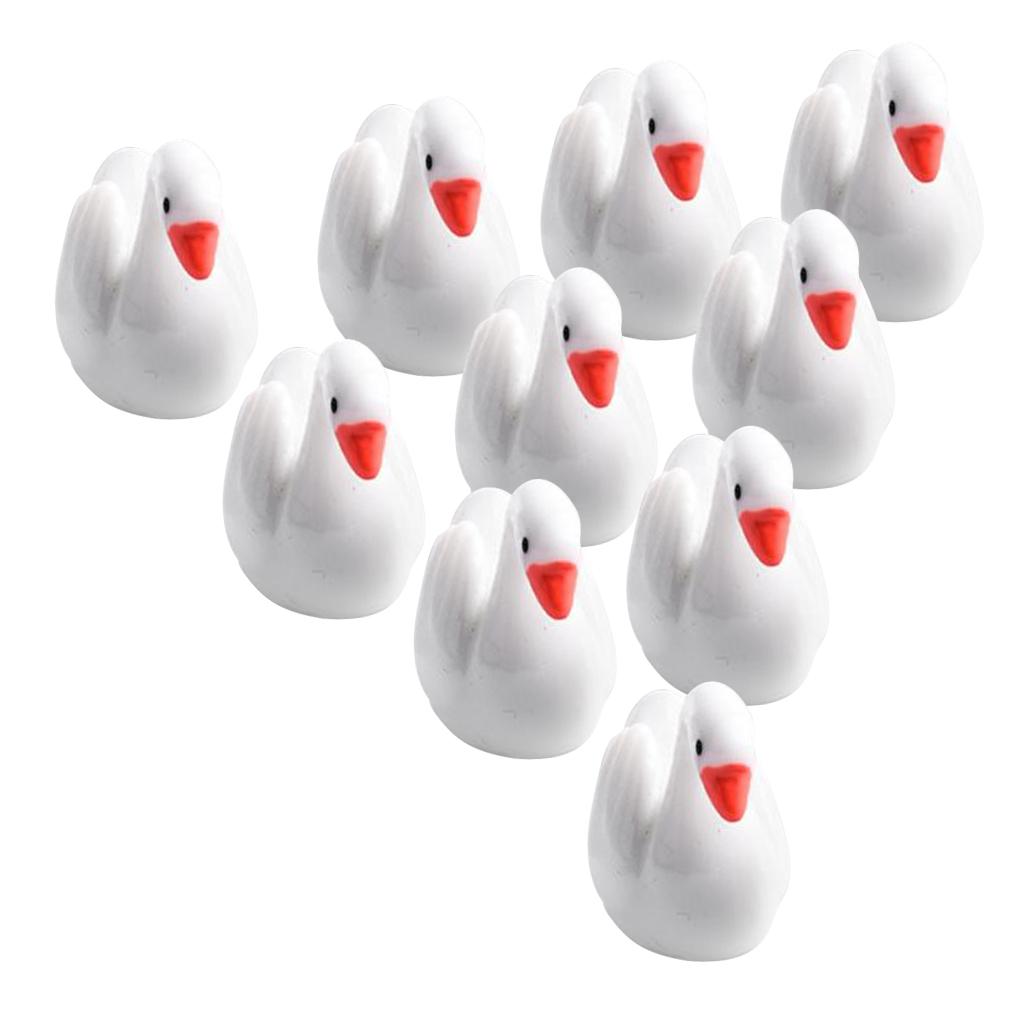 6xWhite Cygnus Lake Model Sculpture Set for Fairy Garden Dollhouse Decoration