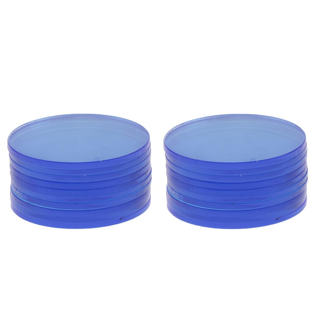 4x20pcs Mini Acrylic Round Base Display Stand Board Discs Accessory 4cm Blue