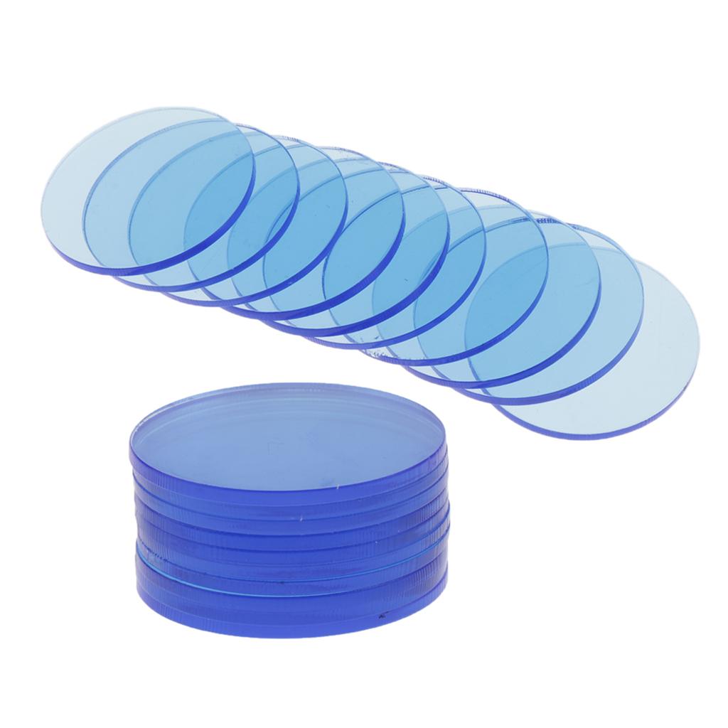 3x20pcs Mini Acrylic Round Base Display Stand Board Discs Accessory 4cm Blue