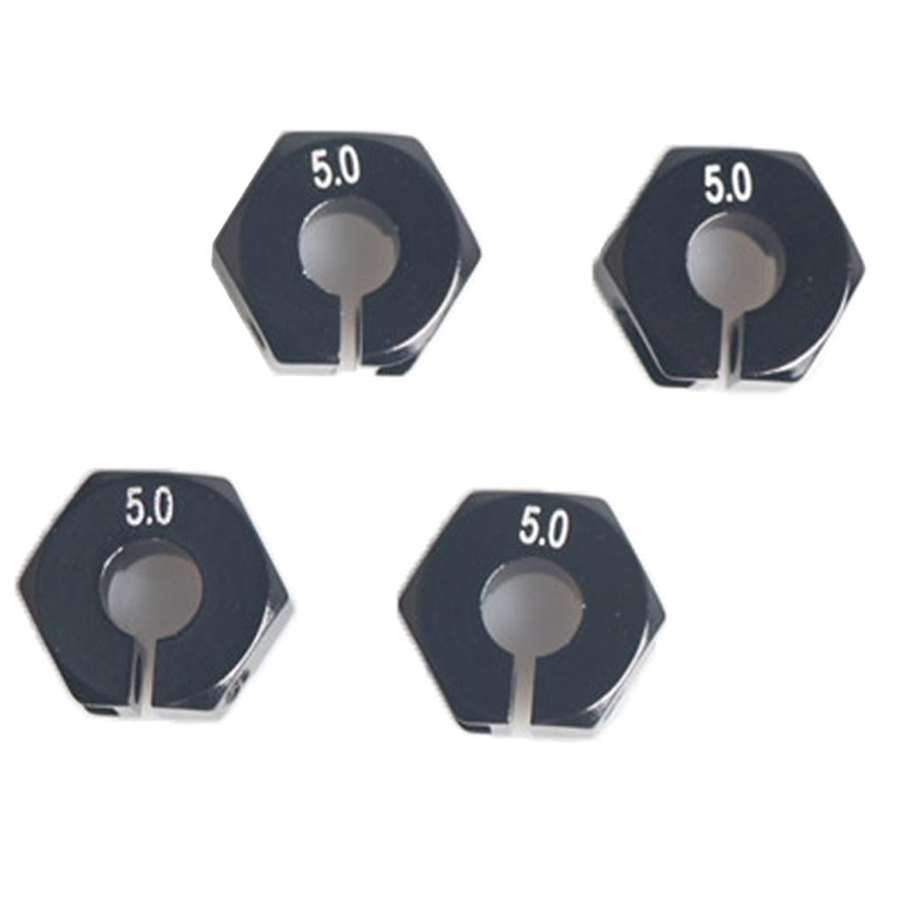 2x12mm Upgrade Parts Hex Wheels Base Coupler 5.0 Thick For HSP RC Parts Black