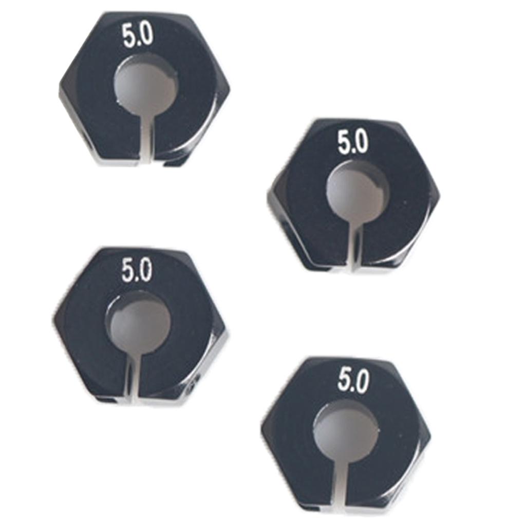 3x12mm Upgrade Parts Hex Wheels Base Coupler 5.0 Thick For HSP RC Parts Black