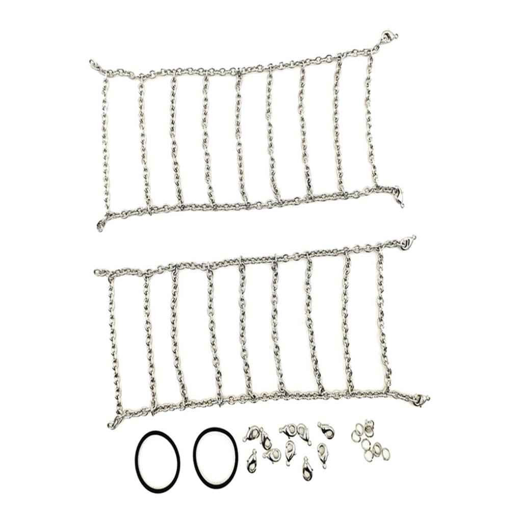 Metal Snow Ice Tire Chains Anti-skid Wheel Chain for 1.9" 105-110mm Tyre