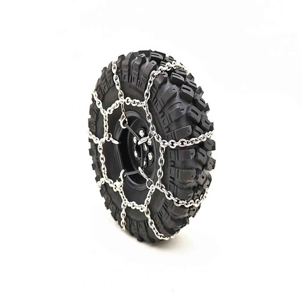 Metal Snow Ice Tire Chains Anti-skid Wheel Chain for 1.9" 105-110mm Tyre