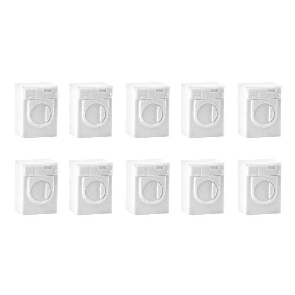 2xDoll House Decoration Indoor Furniture Washer Wash Machine Set 1/50 O Scale