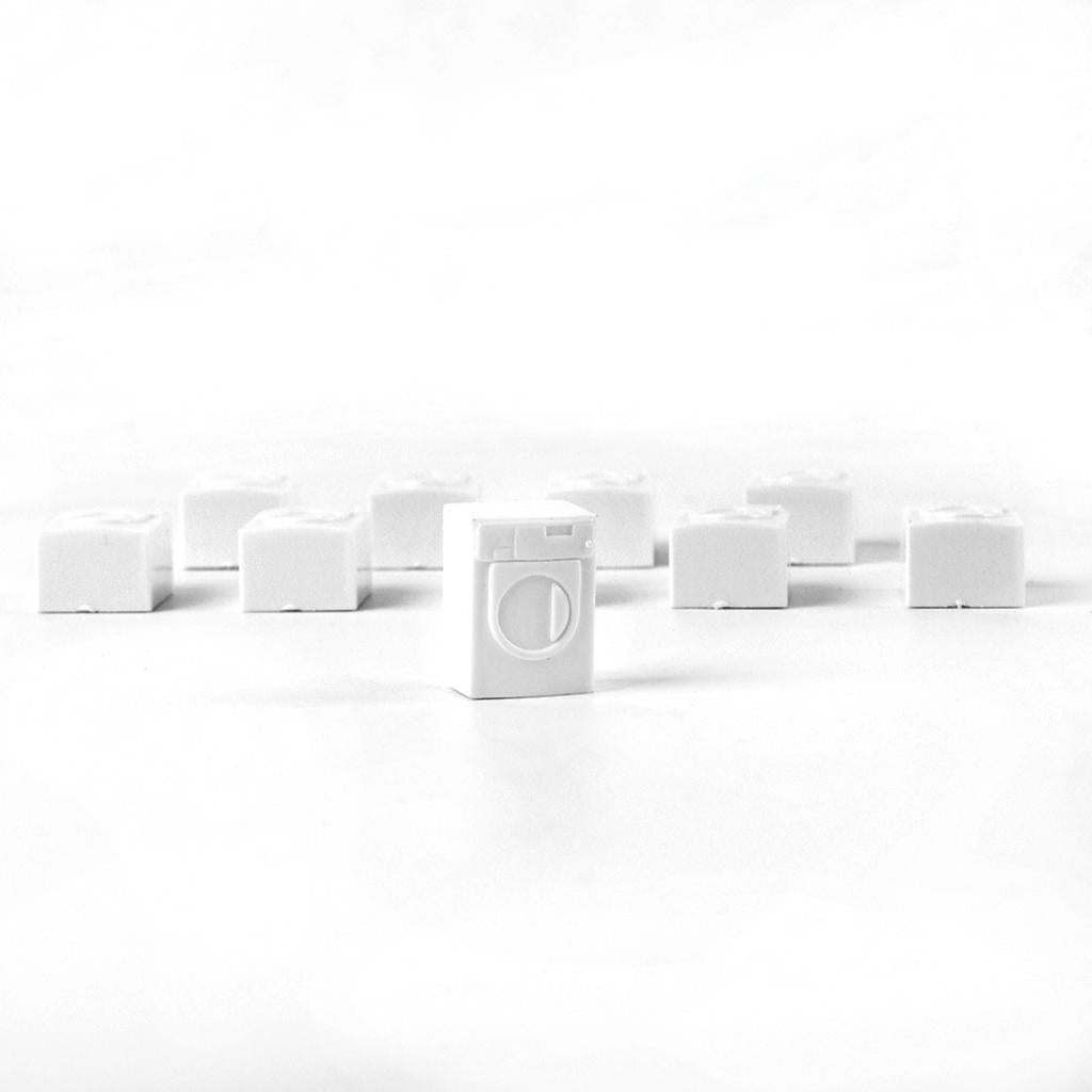 4xDoll House Decoration Indoor Furniture Washer Wash Machine Set 1/50 O Scale