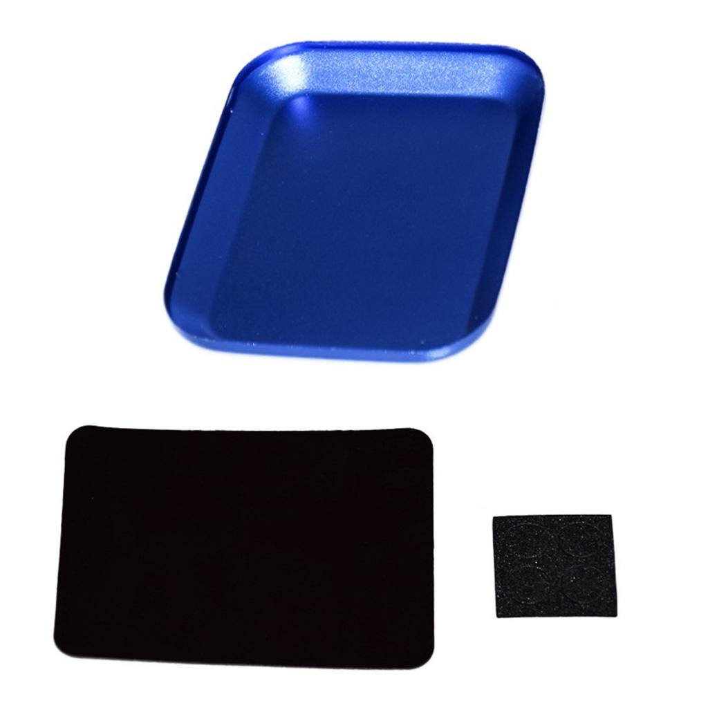 4xAluminium Alloy Magnetic Screw Tray Plate for RC Car Truck Model Blue