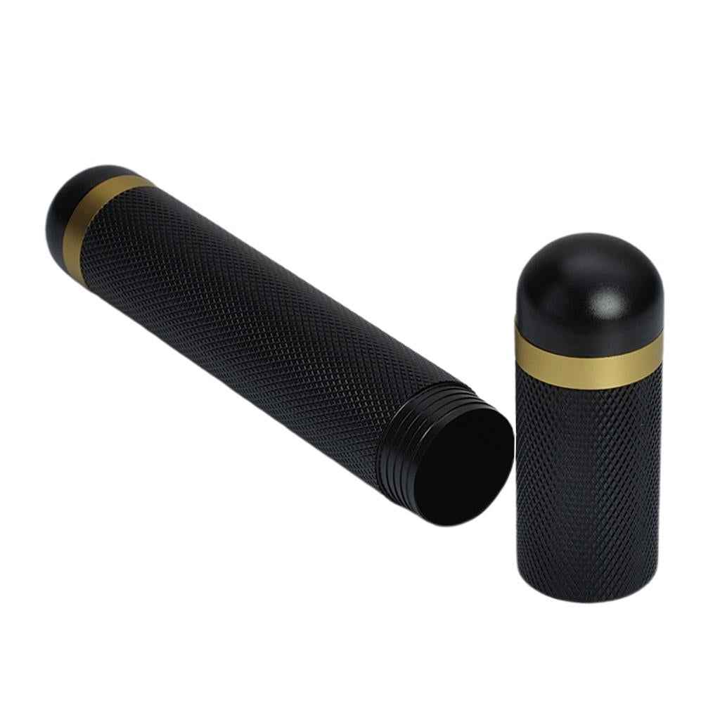 Classic Aluminum Travel Cigar Tube Humidor Holder Cigar Case Black