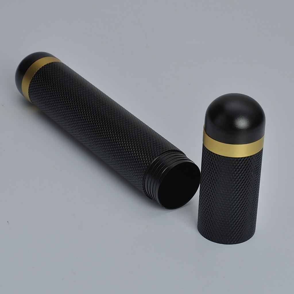 Classic Aluminum Travel Cigar Tube Humidor Holder Cigar Case Black