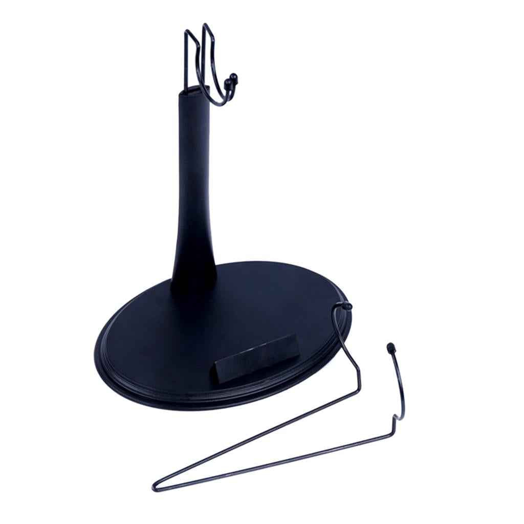 1/6 Scale Display Stand Holder fit for Action Figure Black U-Type+Ring-Type