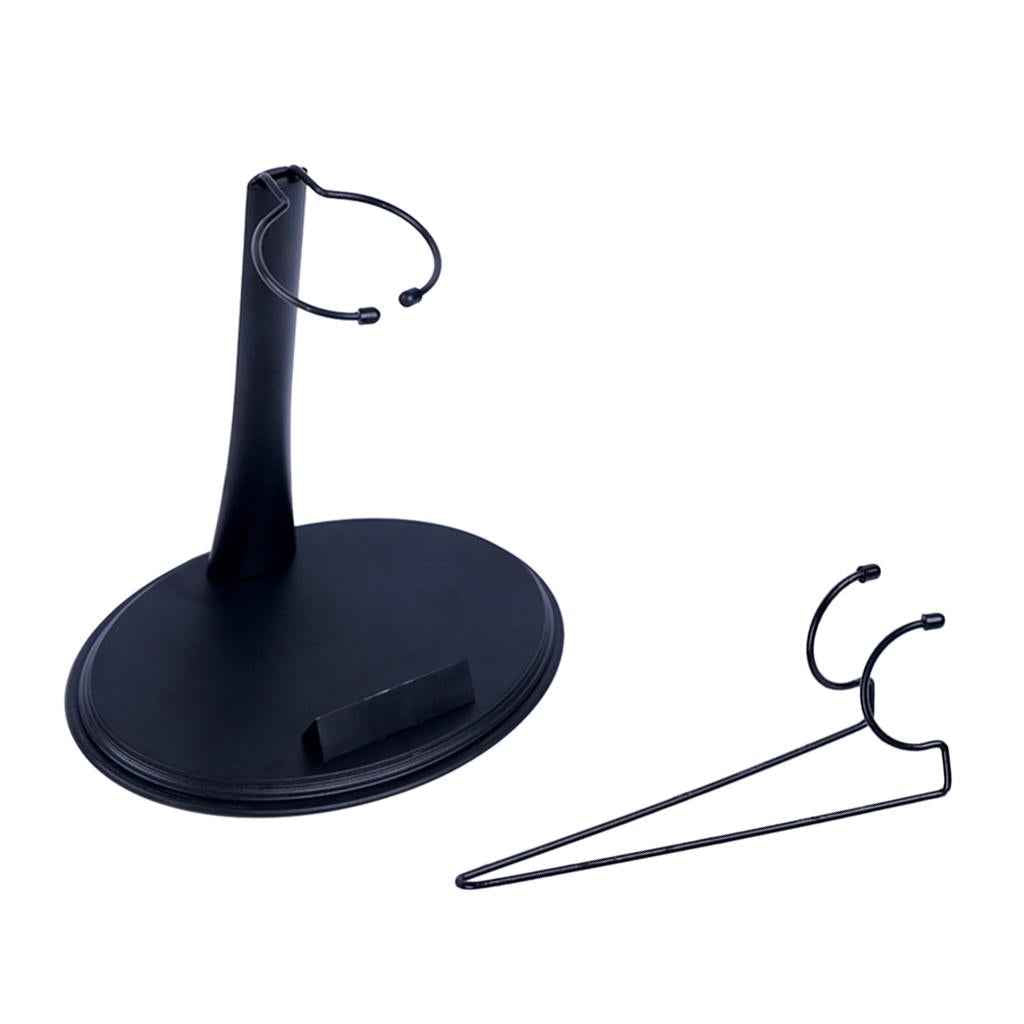 1/6 Scale Display Stand Holder fit for Action Figure Black U-Type+Ring-Type