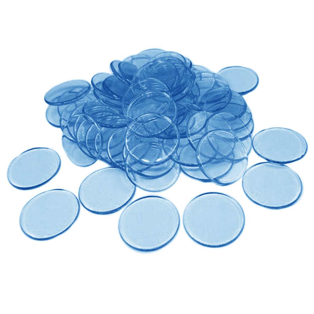 4x100pcs Poker Chips Coins Casino Supply Family Games Accs blue