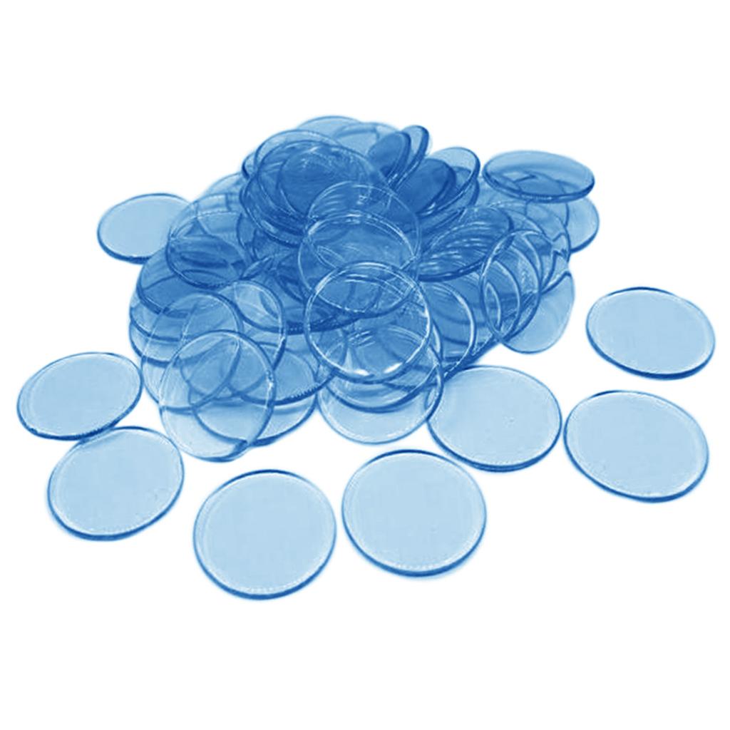 4x100pcs Poker Chips Coins Casino Supply Family Games Accs blue