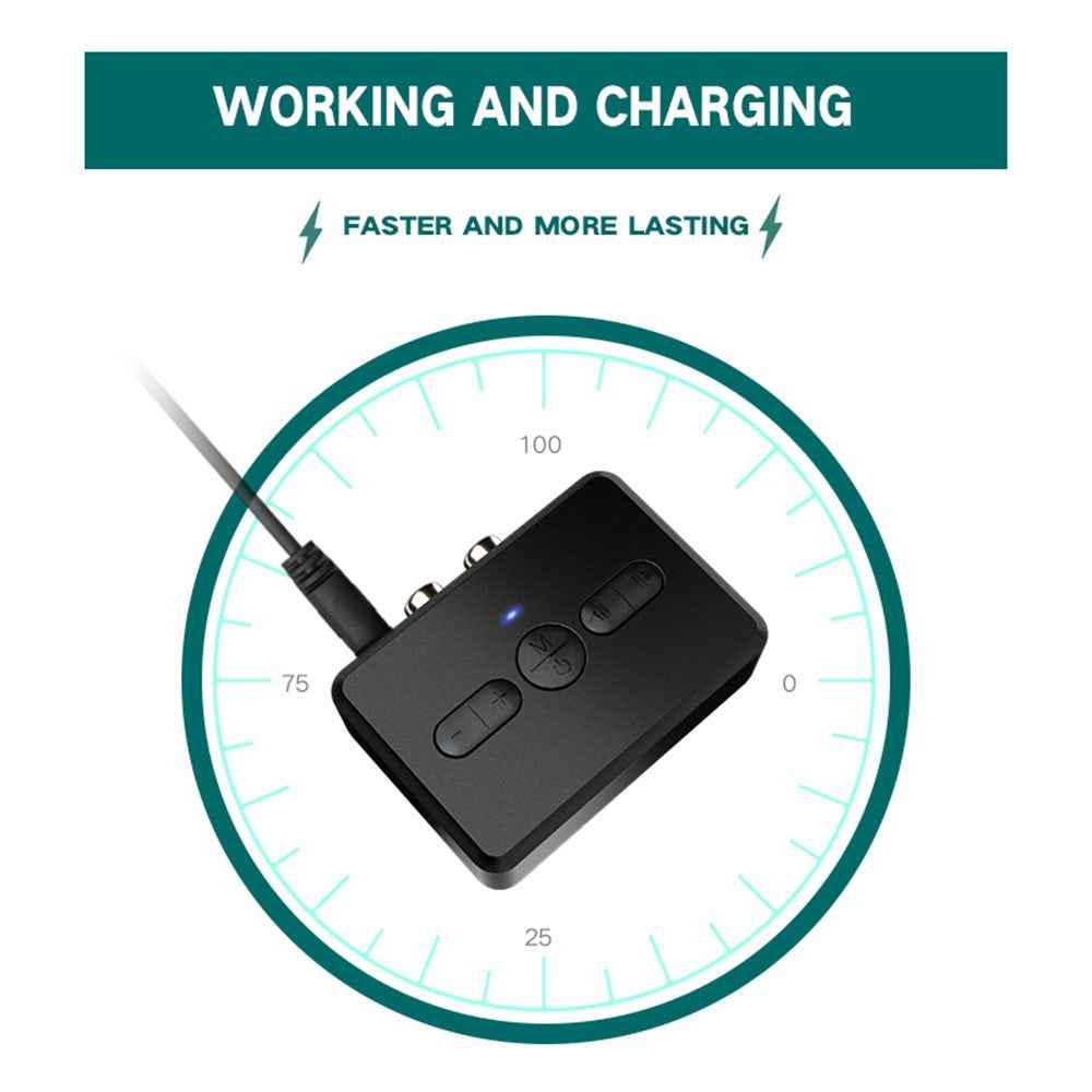 RT01 Bluetooth-compatible Transmitter + Receiver Portable Wireless Bluetooth-compatible Adapter Bluetooth-compatible Call Car Accessory