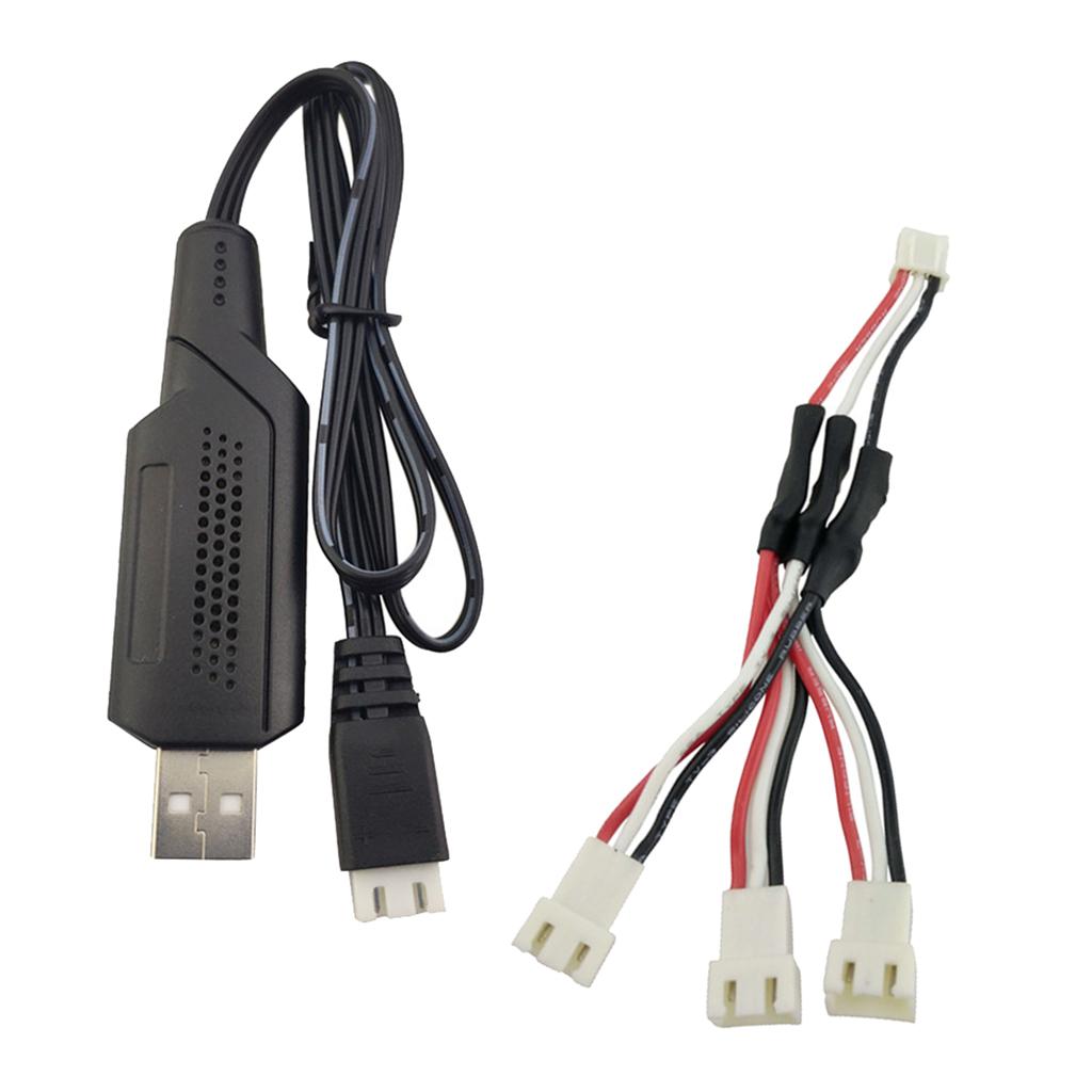 3xQuadcopter USB Charger Cable +1 to 3 Charger Cable Set