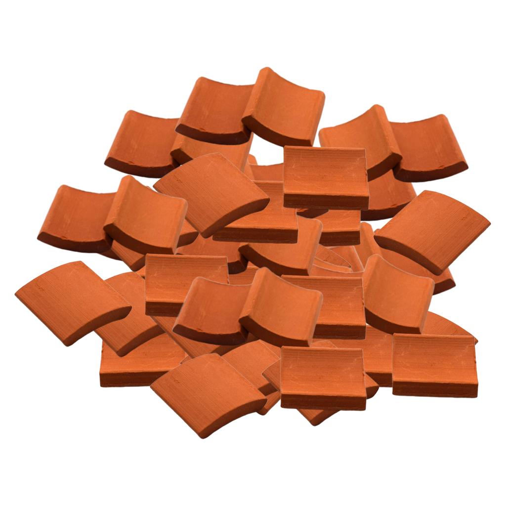4x1:8 Miniature Bricks Scale Model Train Diorama Scenery 30pcs Red Tile
