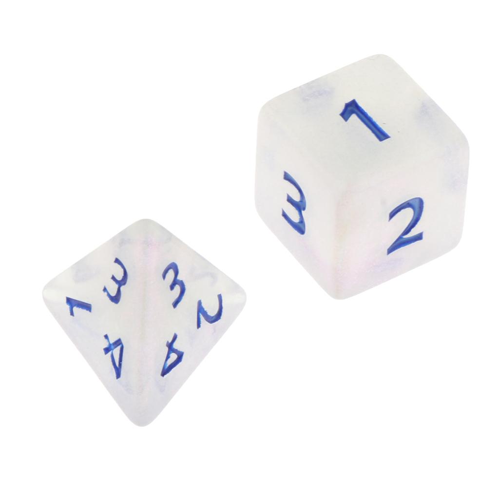 4x7/Set Plastic Polyhedral Dice Set for D&D Dungeons and Dragons Game Toy Style 7