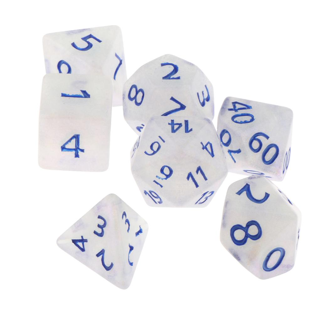 2x7/Set Plastic Polyhedral Dice Set for D&D Dungeons and Dragons Game Toy Style 7