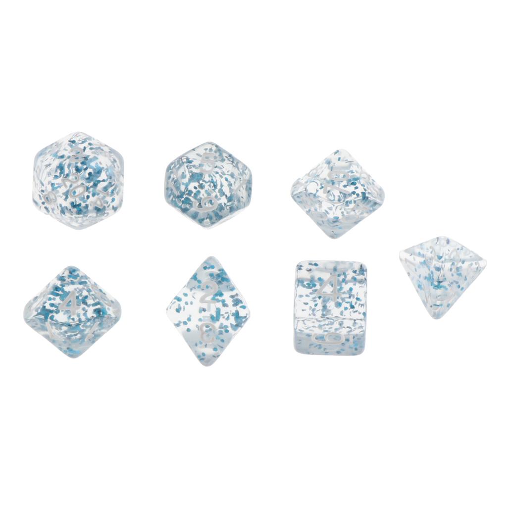 2x7/Set Plastic Polyhedral Dice Set for D&D Dungeons and Dragons Game Toy Style 9