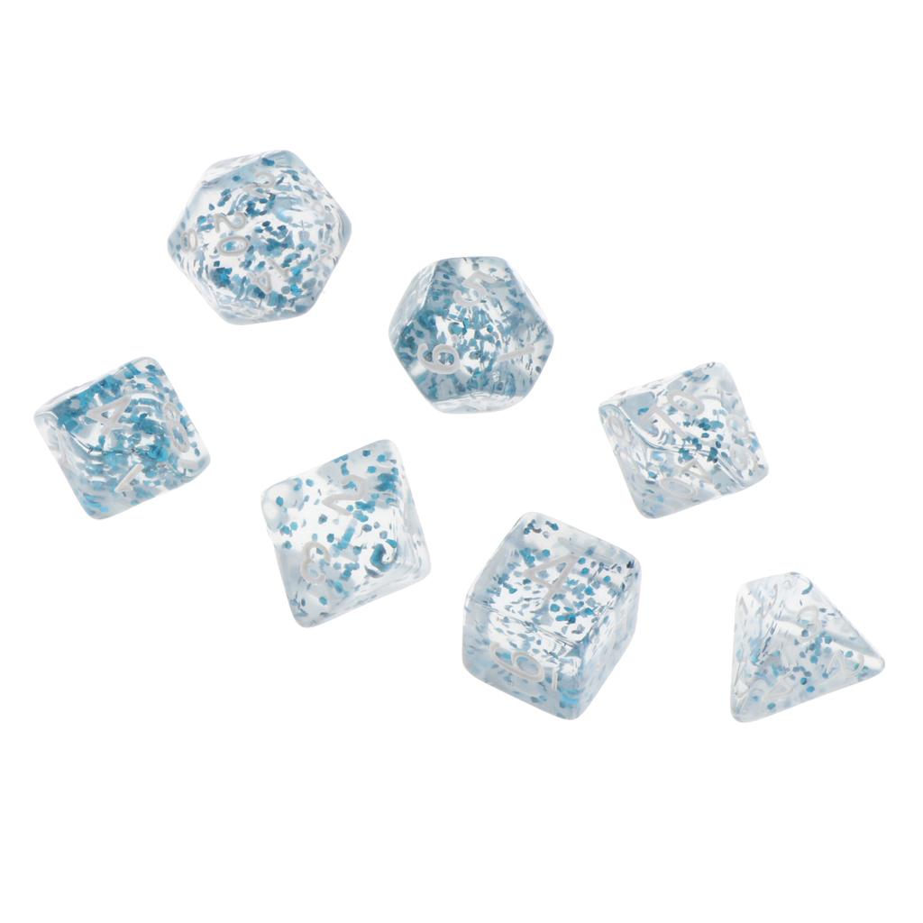 2x7/Set Plastic Polyhedral Dice Set for D&D Dungeons and Dragons Game Toy Style 9