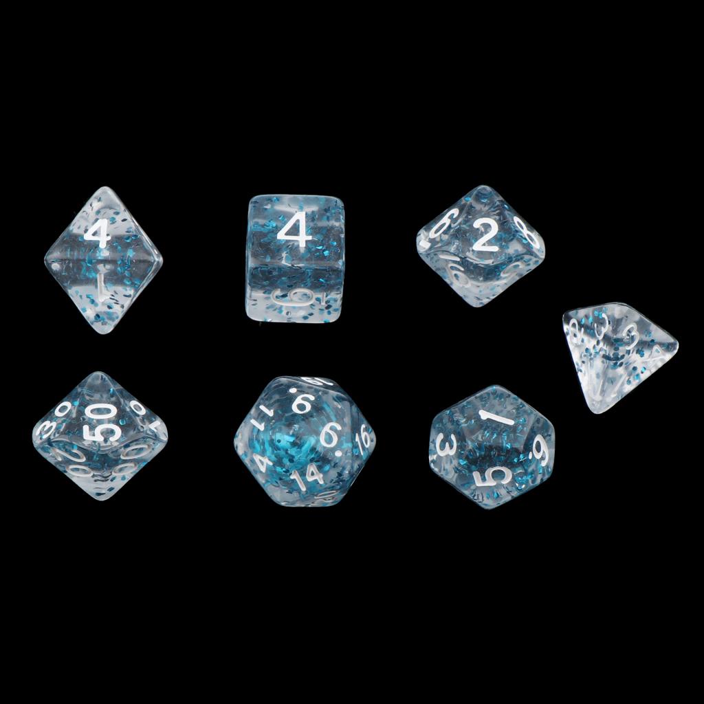 2x7/Set Plastic Polyhedral Dice Set for D&D Dungeons and Dragons Game Toy Style 9