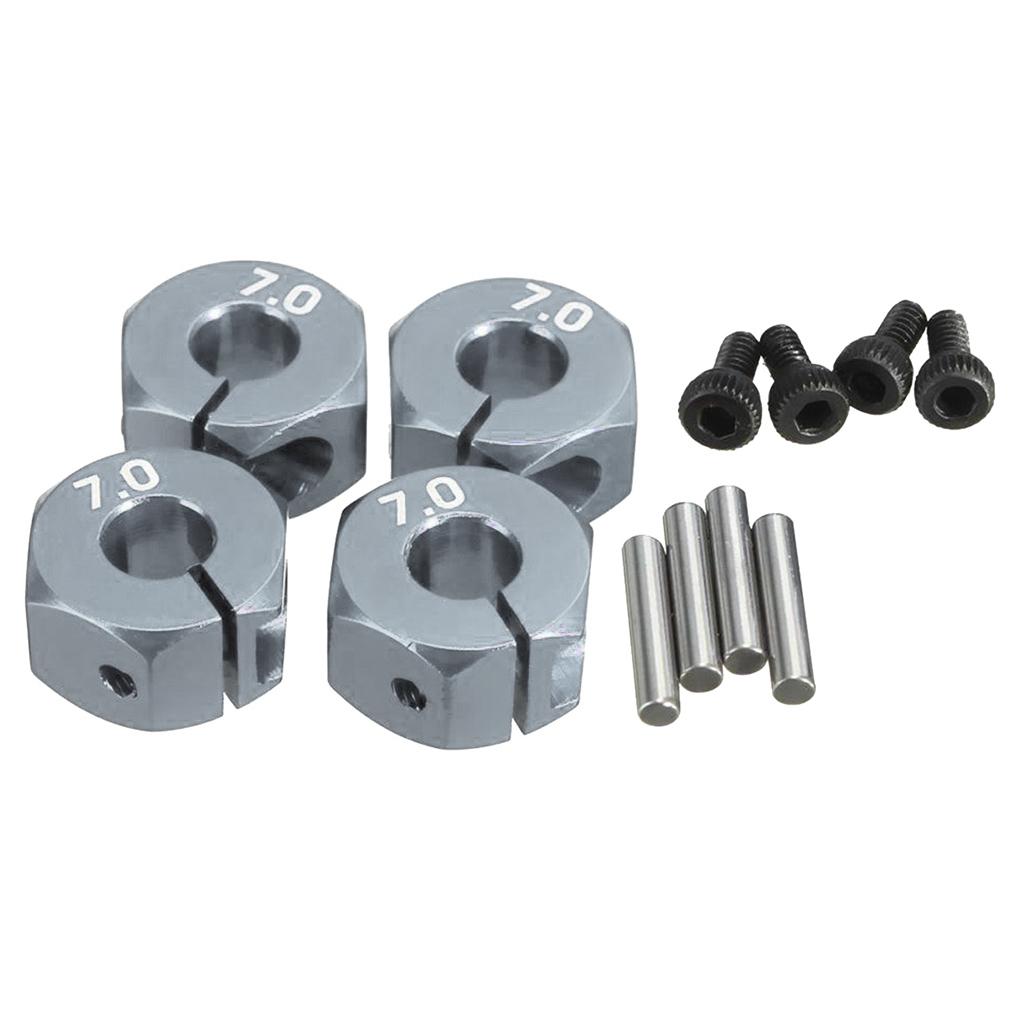 2x4X 12mm Wheel Hex Hub Adapter 7mm Thick For RC Car 1/10 Upgrades Titanium