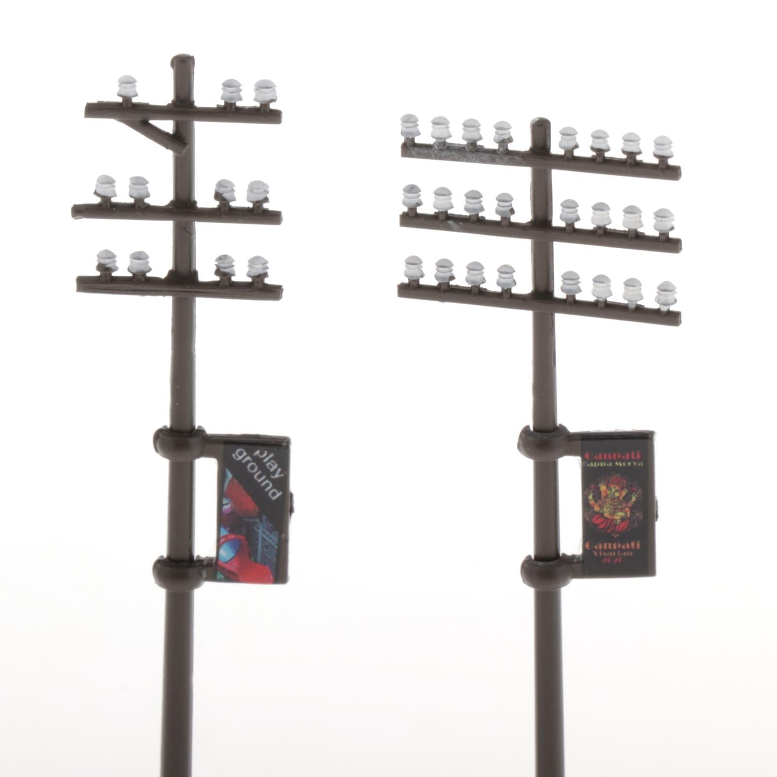 4x3pcs 1/87 Electric Line Poles Telephone Poles SCENERY Building Accessories