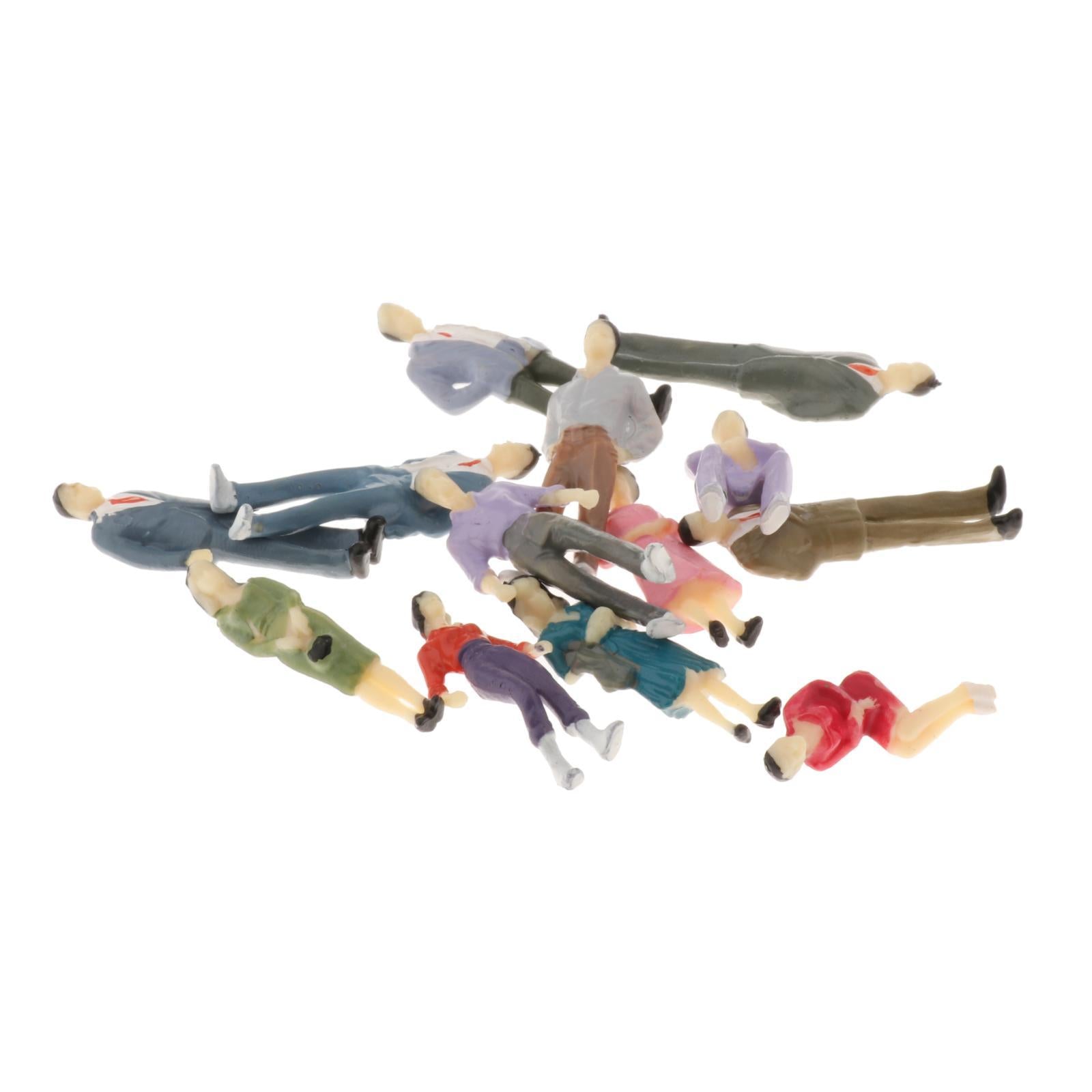 2x13pcs Model Trains 1:50 Painted Figures O SCALE People Standing Seated