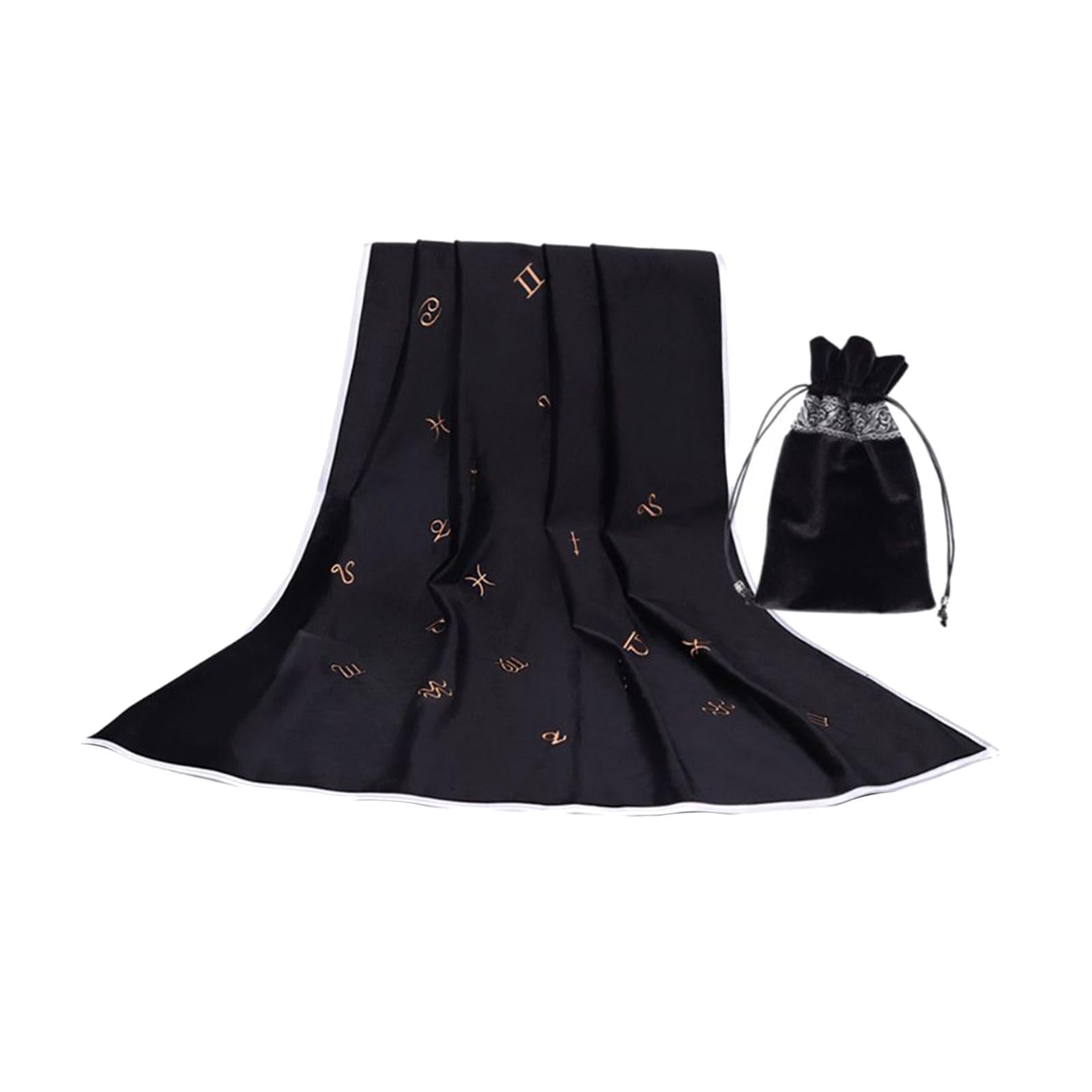 Altar Tarot Card Tablecloth/ Pouch Tarot Divination Cards Cover Black