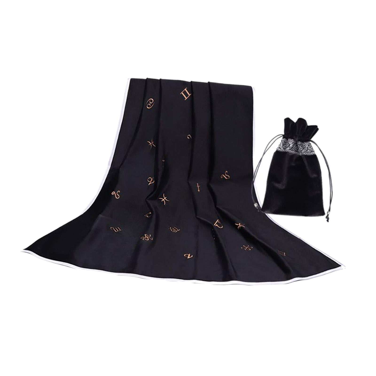 Altar Tarot Card Tablecloth/ Pouch Tarot Divination Cards Cover Black