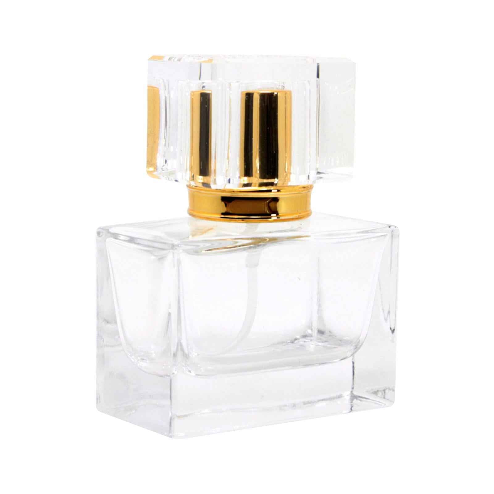 Portable 30ml Square Empty Clear Glass Perfume Sprayer Bottle Atomizer