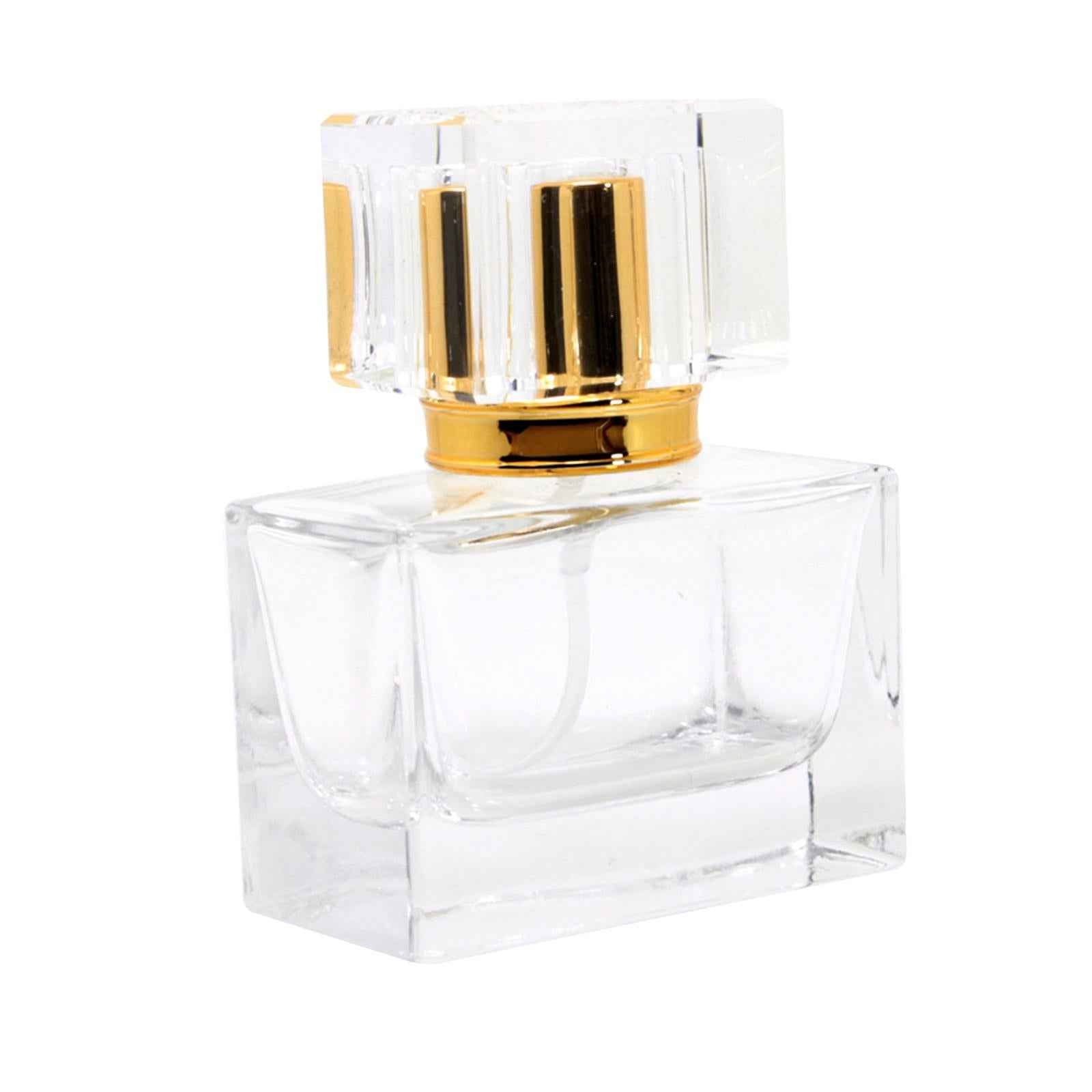 Portable 30ml Square Empty Clear Glass Perfume Sprayer Bottle Atomizer