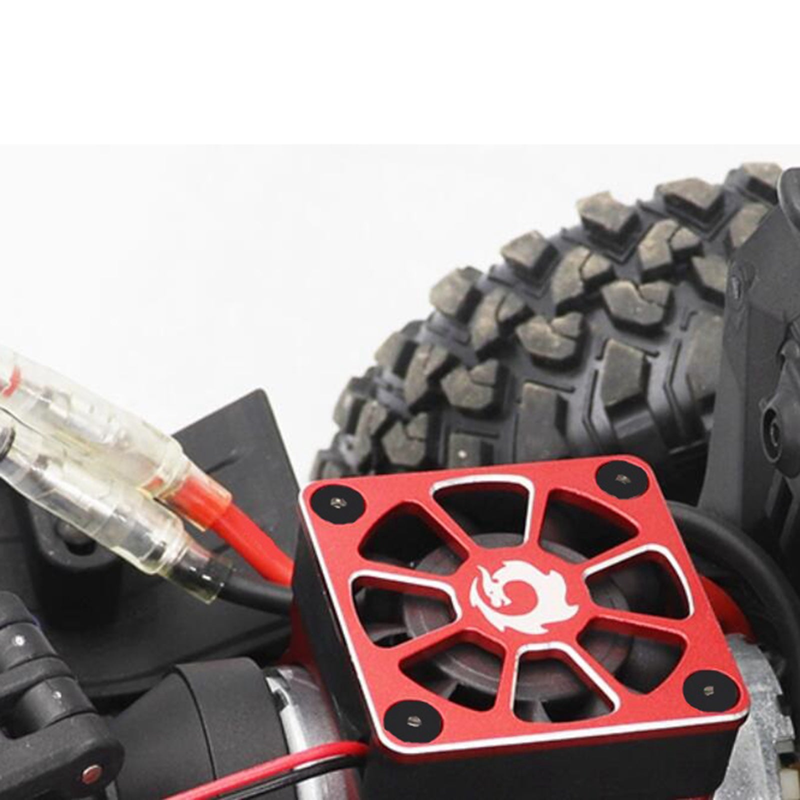 Alloy 1:10 Scale RC Cooling Fan for TRX4 SCXI10 1/10 RC Car Accessories red