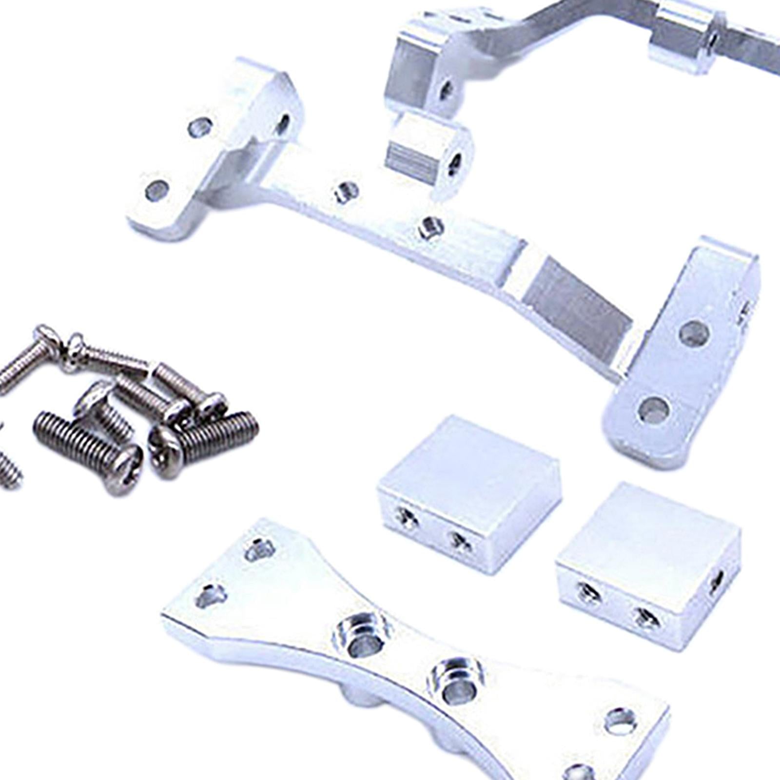 Aluminum Pull Rod Base Seat Servo Fixed Mount for MN D90 D91 D96 D99S 1/12 Silver