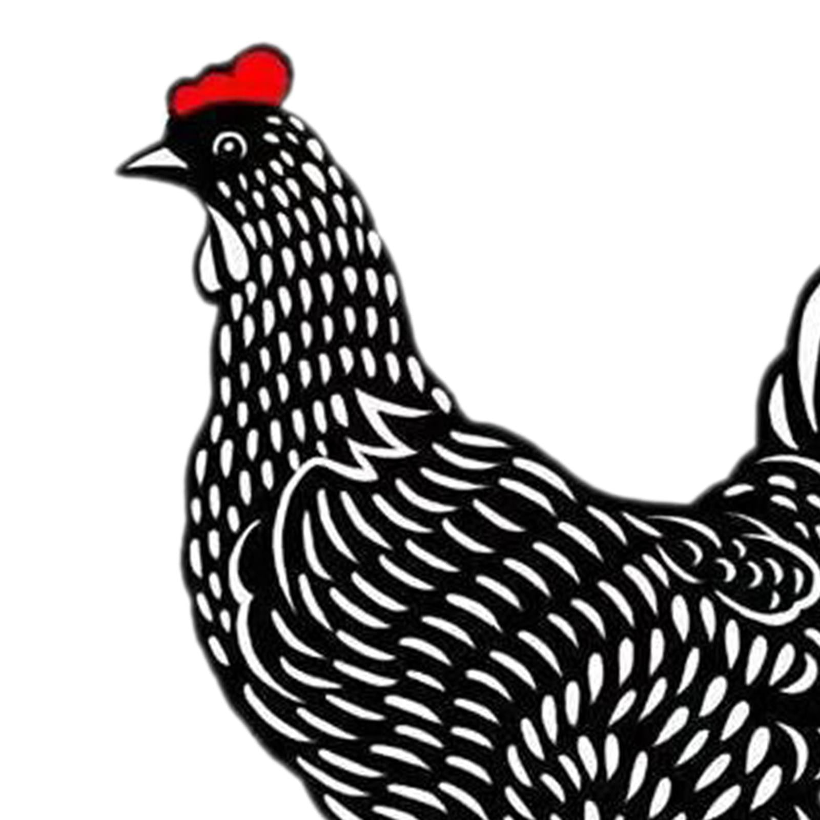 Acrylic Chicken Yard Art Rooster Hen Chicken Yard Stake Garden Floor Decor D