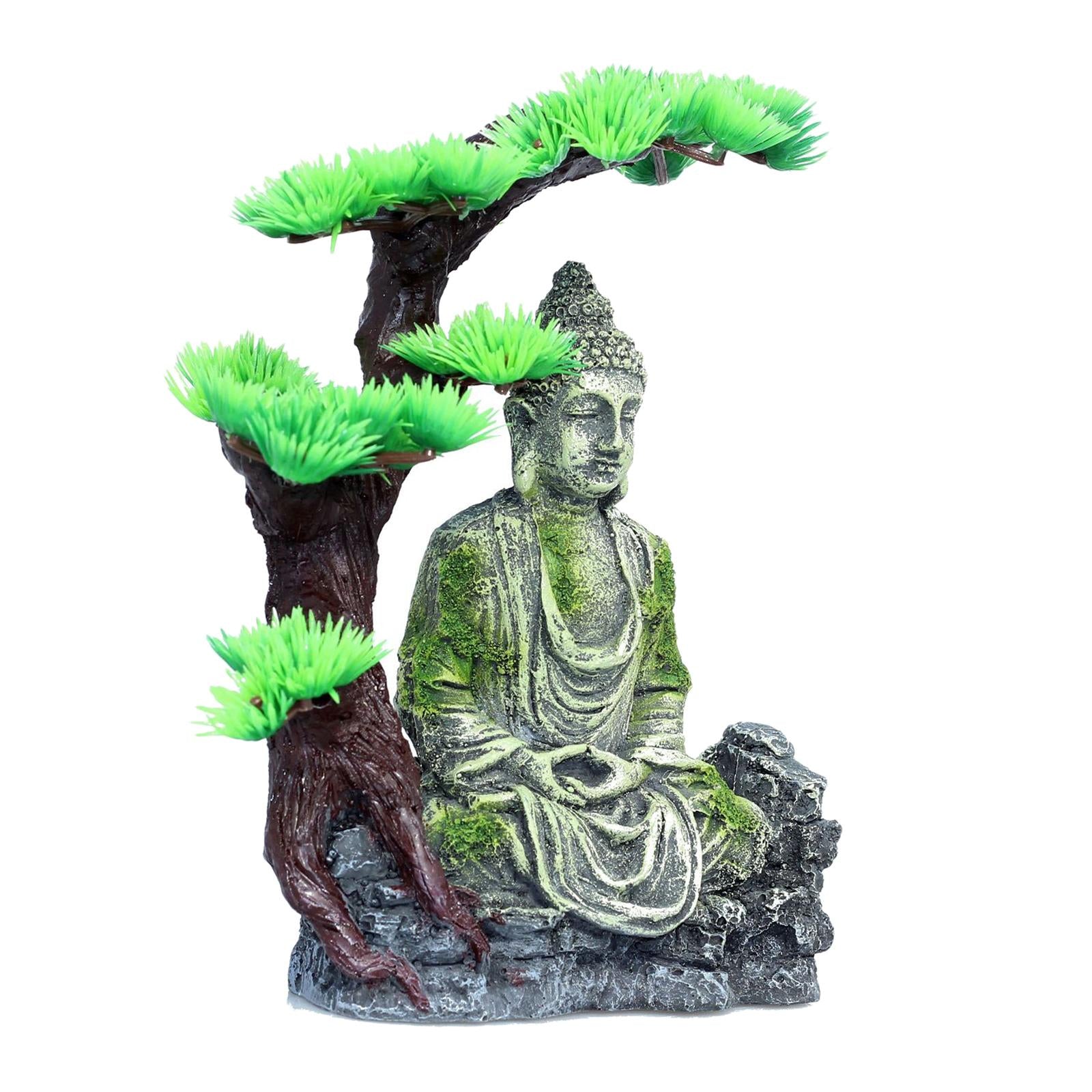 Aquarium Fish Tank Ornament Decoration Zen Buddha Sculpture Landscaping B