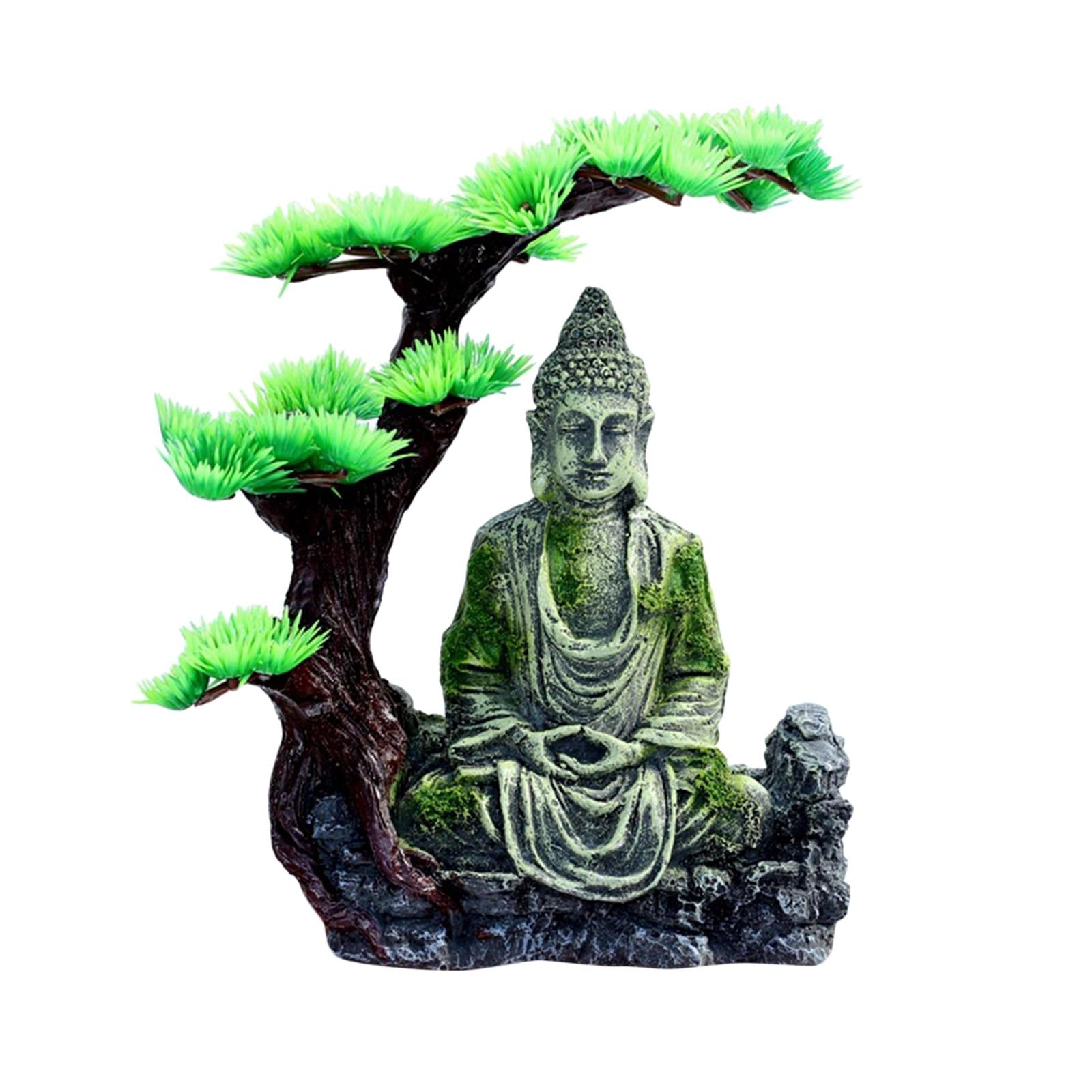 Aquarium Fish Tank Ornament Decoration Zen Buddha Sculpture Landscaping B