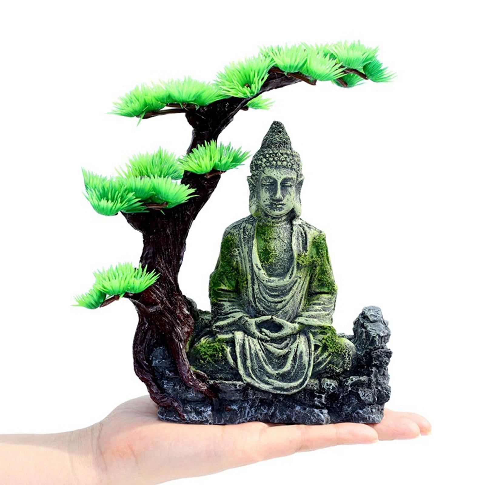 Aquarium Fish Tank Ornament Decoration Zen Buddha Sculpture Landscaping B