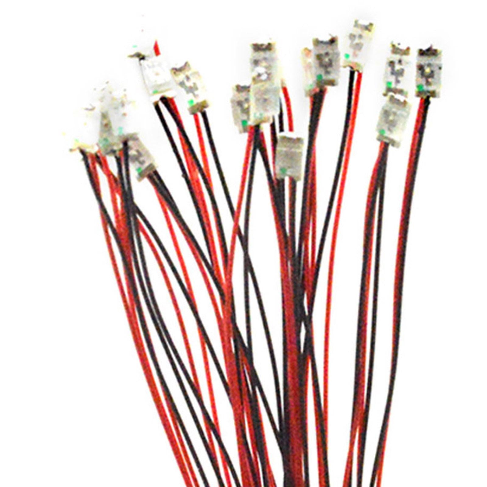 4x10x Train Railway Lamppost Mini Garden Lawn LED Lights Scenery Red