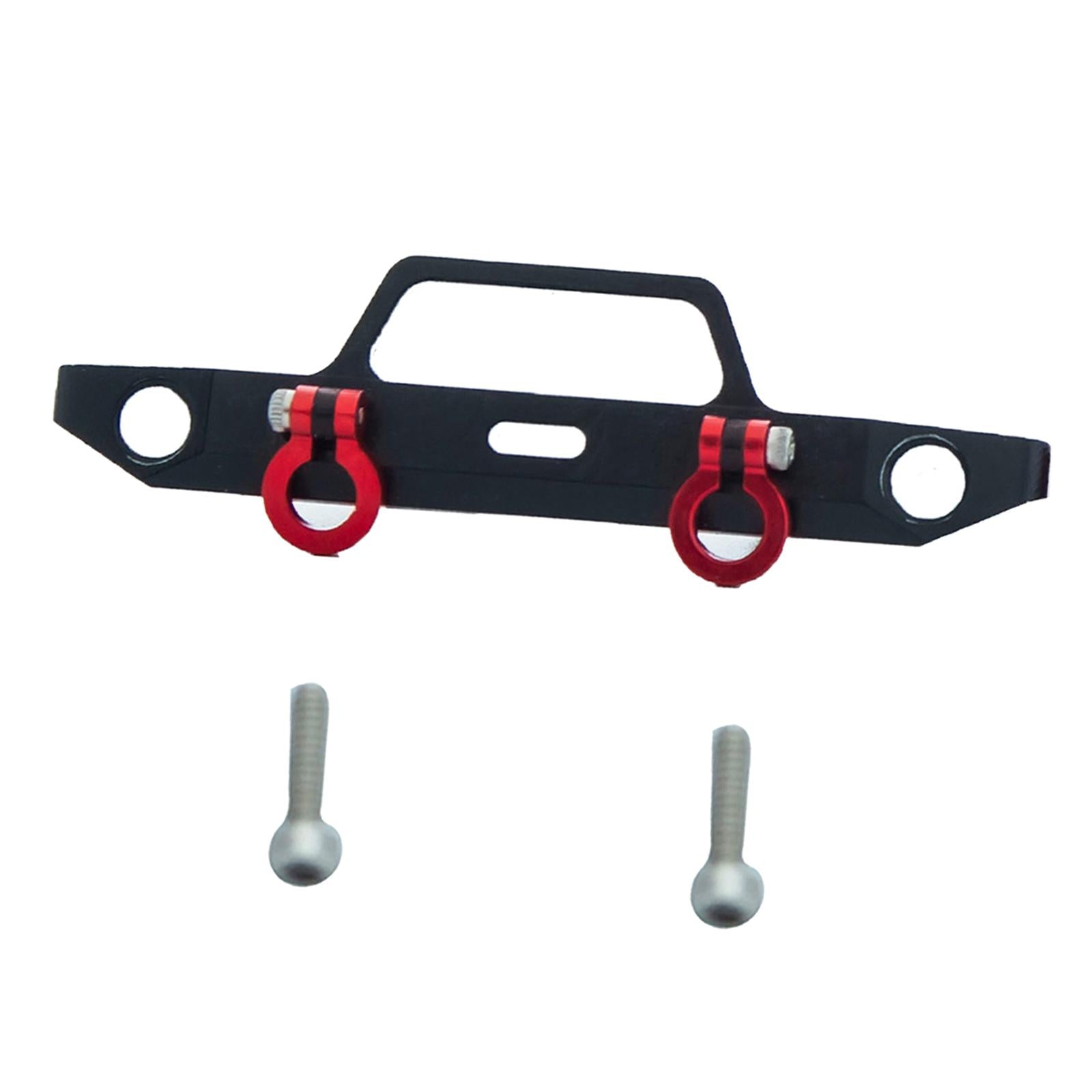 CNC RC Front Bumper w/ Shackles for Axial SCX24 90081 RC Crawler Black