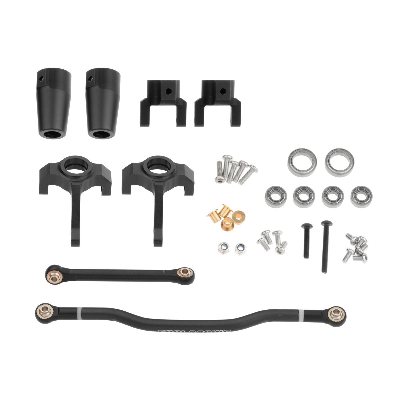 Alloy RC Steering Link Set Bearings for Axial 90027 90035 RC Rock Hobby Car black