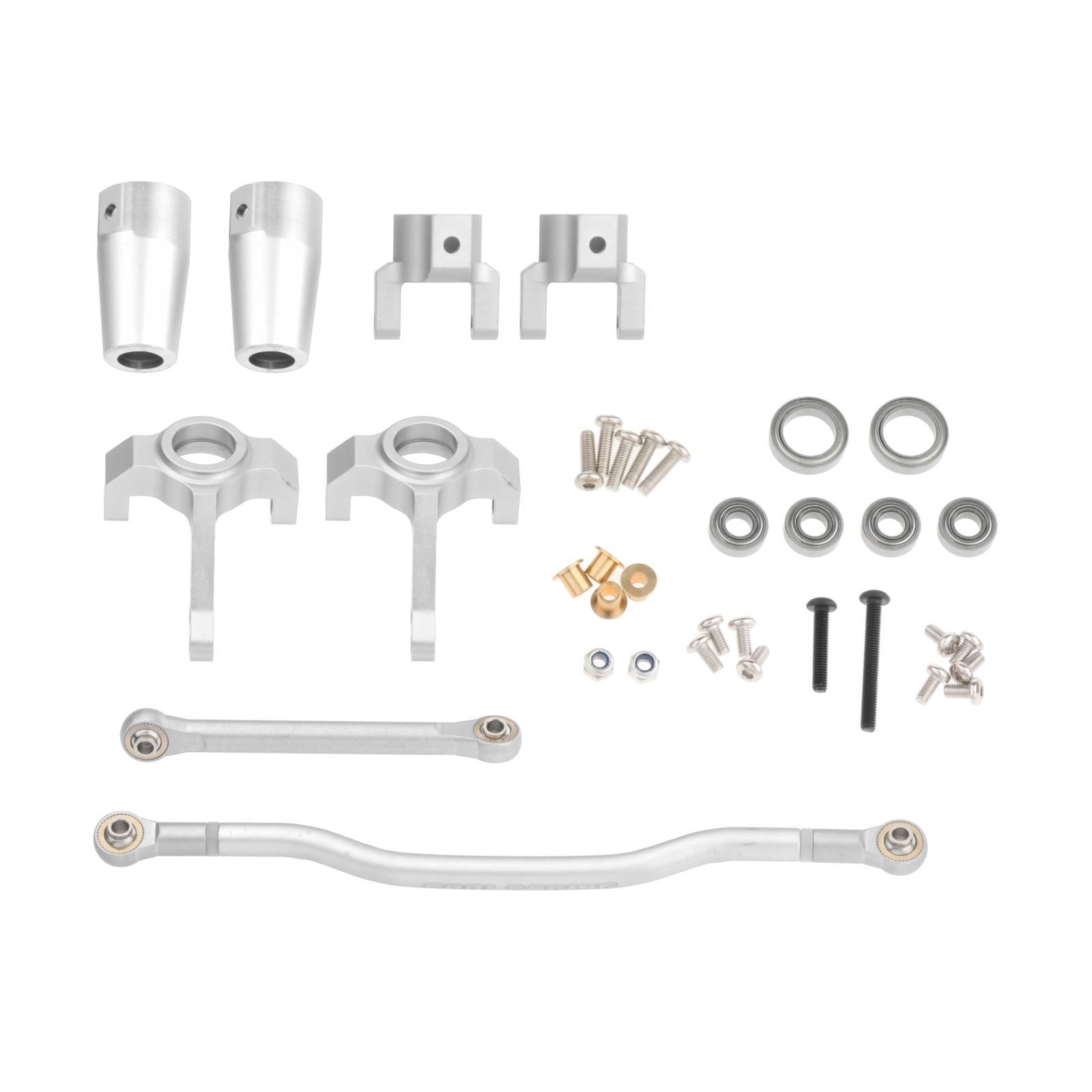 Alloy RC Steering Link Set Bearings for Axial 90027 90035 RC Rock Hobby Car silver