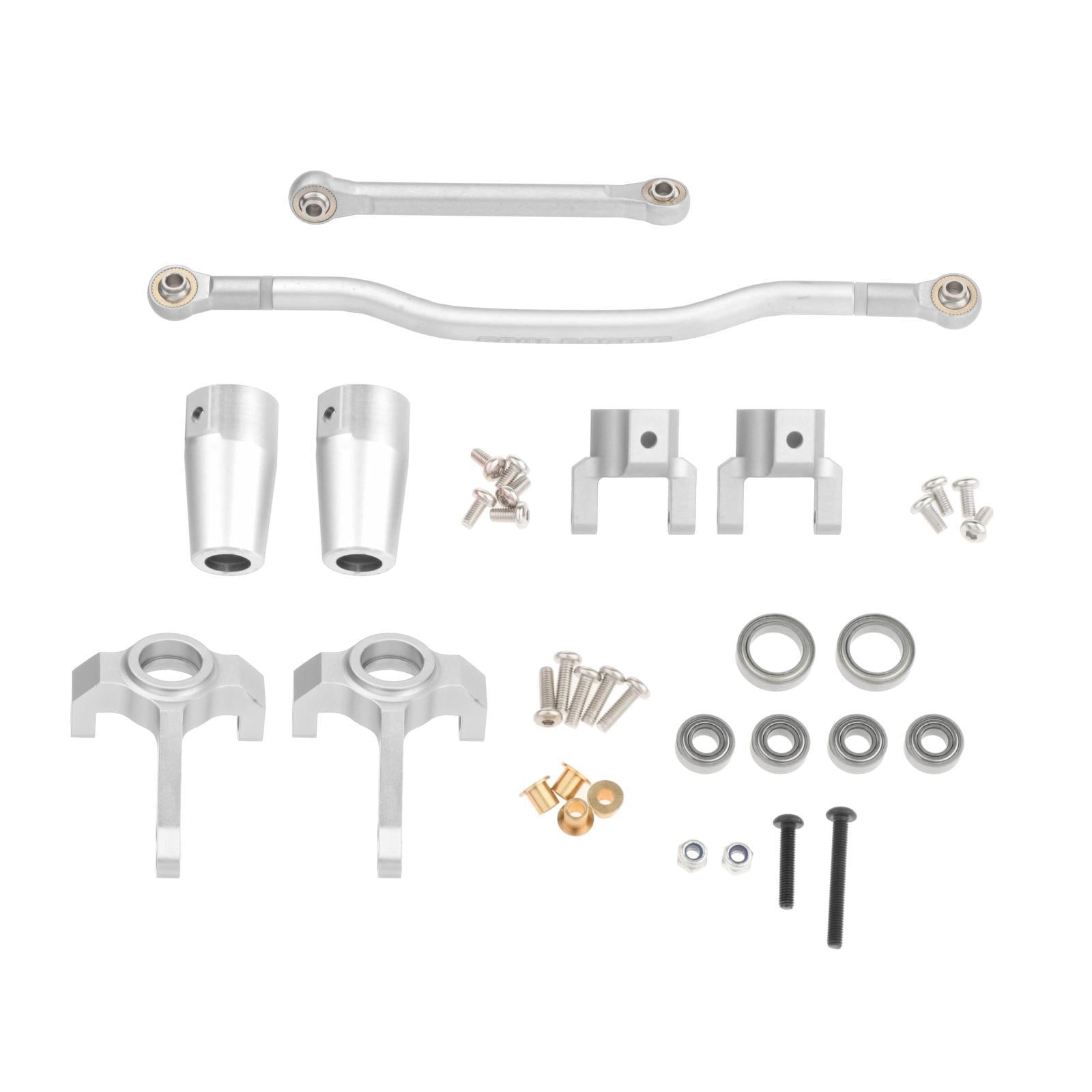Alloy RC Steering Link Set Bearings for Axial 90027 90035 RC Rock Hobby Car silver