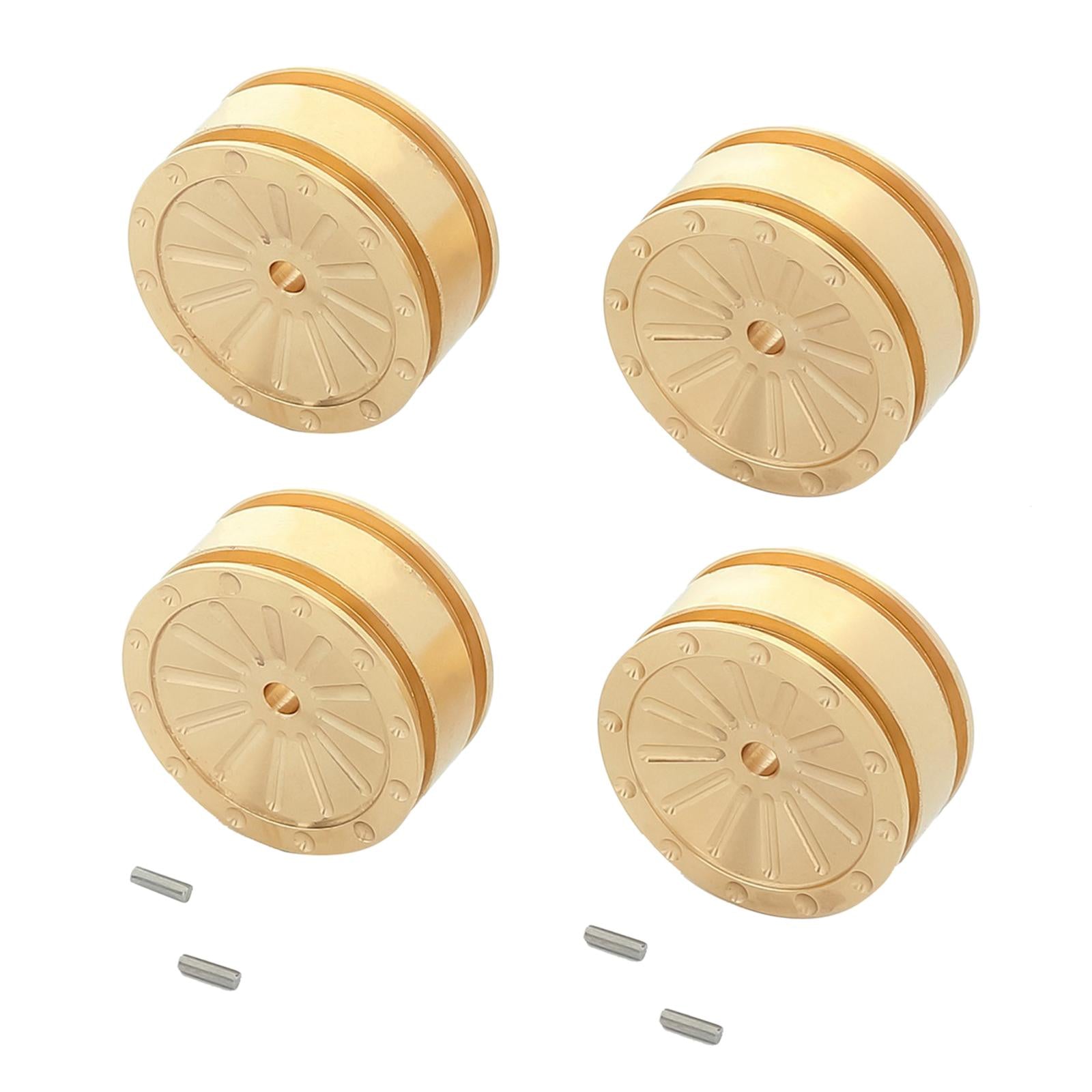 Brass Wheel Rim Hub Counterweight for Axial SCX24 90081 RC Crawlers 4 Pieces