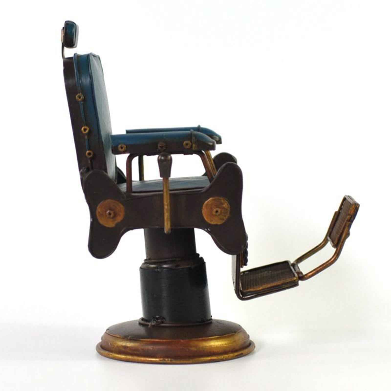 Retro Farmhouse Iron Cast American Style Barbershop Chair Model Decor