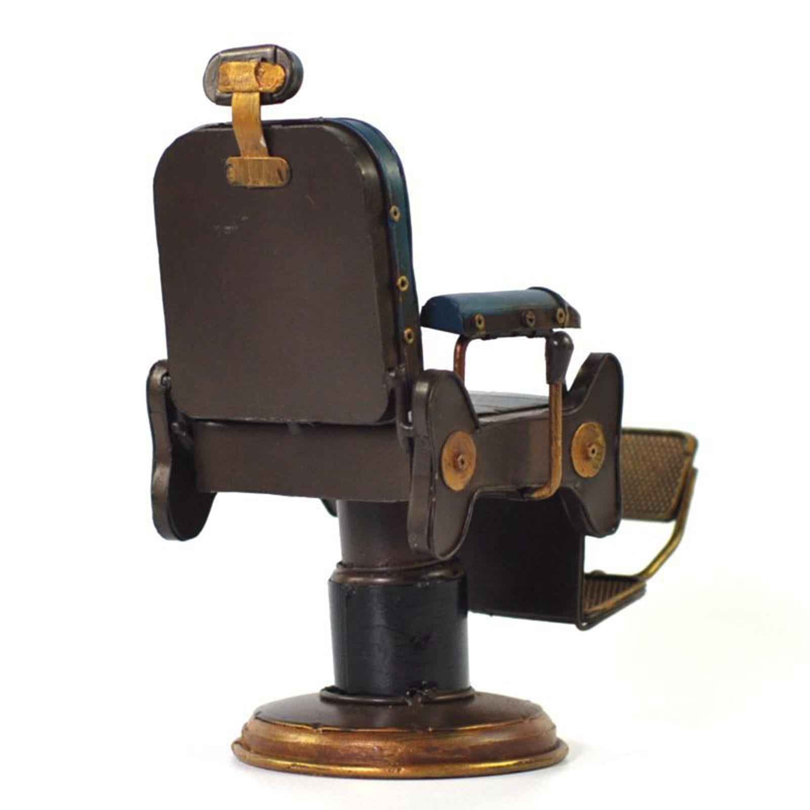 Retro Farmhouse Iron Cast American Style Barbershop Chair Model Decor