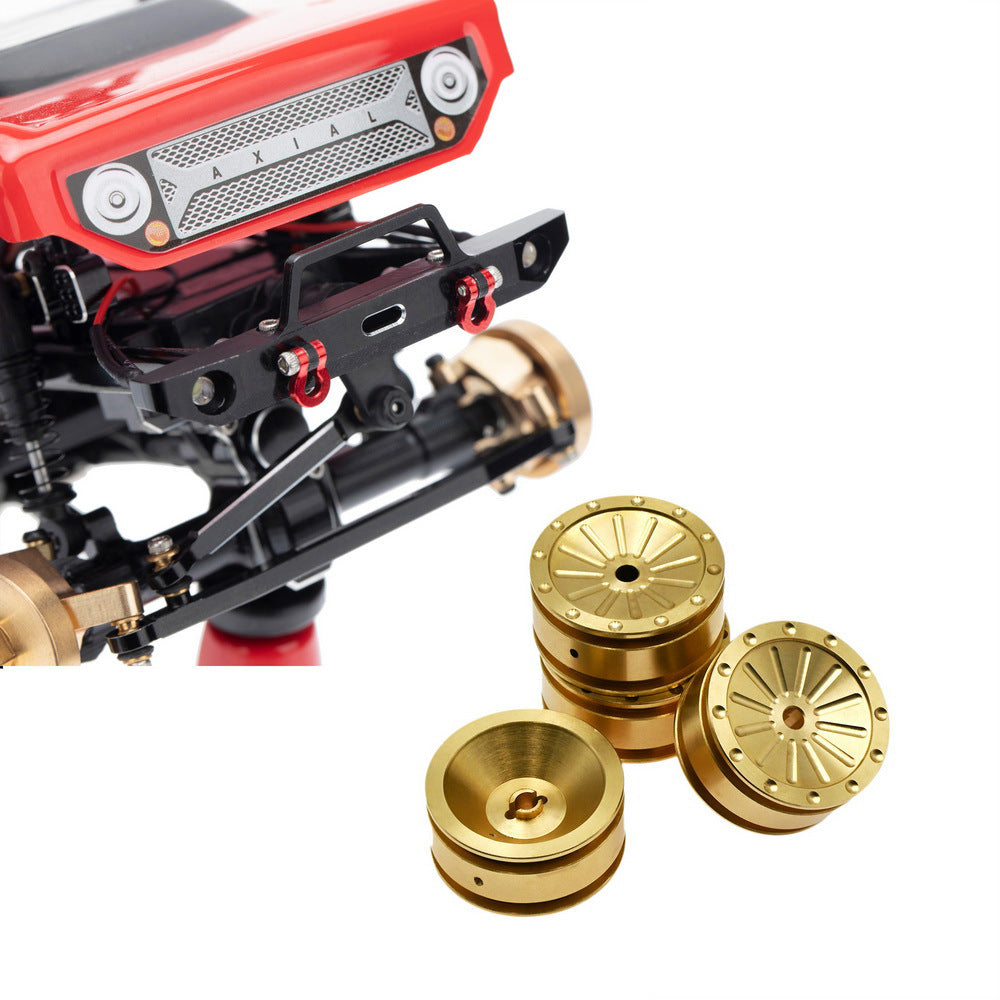 Balance Weight Brass Wheel for Axial SCX24 90081 RC Crawler Replacement 4pcs